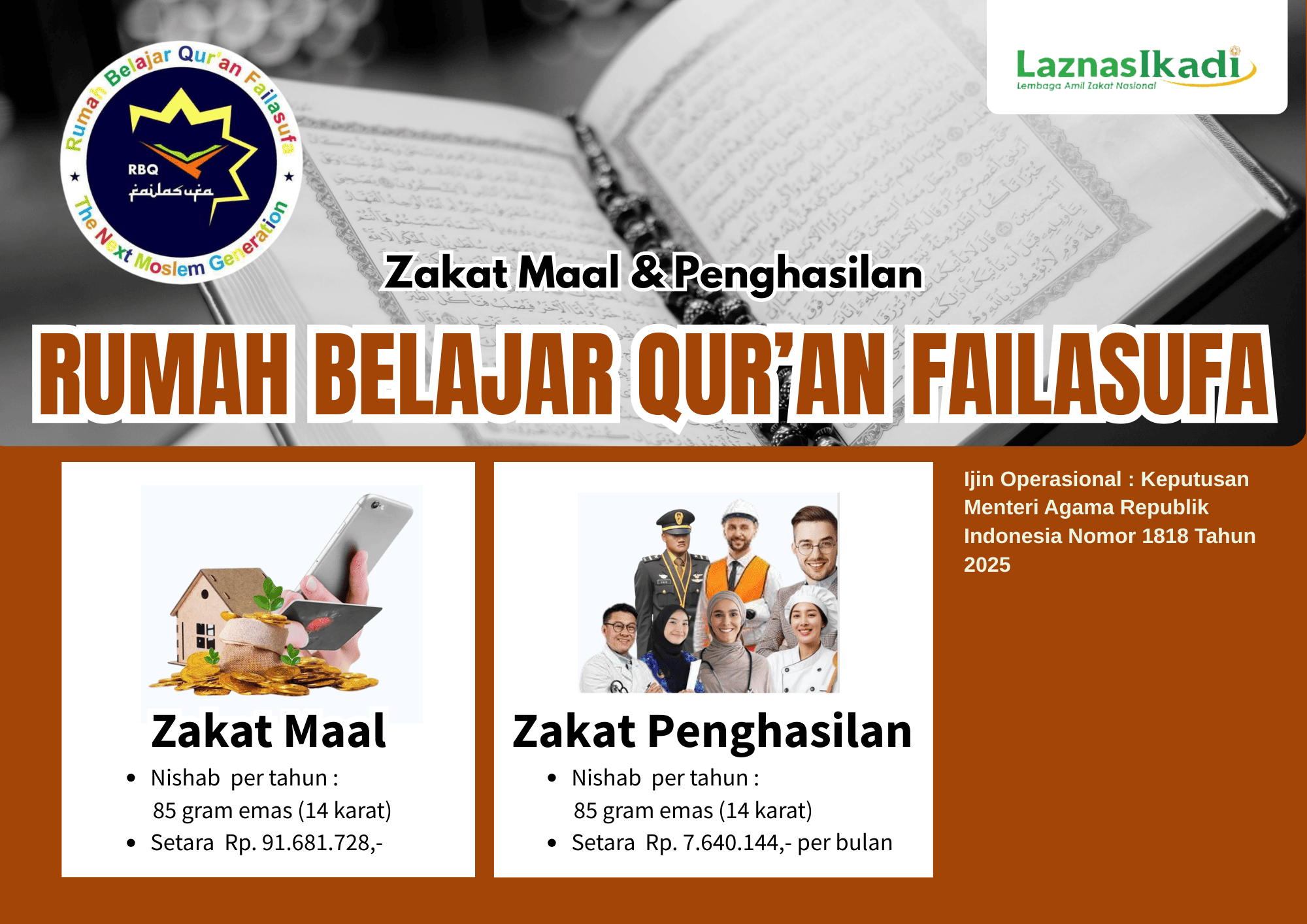 Zakat Maal & Penghasilan RBQ Failasufa