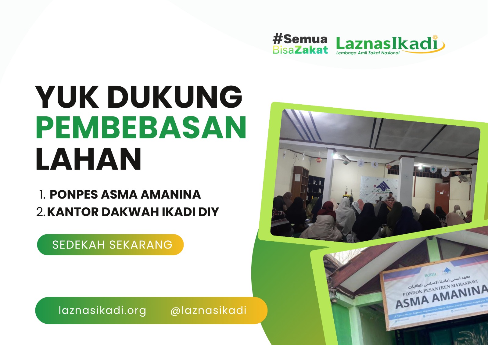 Yuk Dukung Pembebasan Lahan PP Asma Amanina & Kantor Dakwah Ikadi DIY