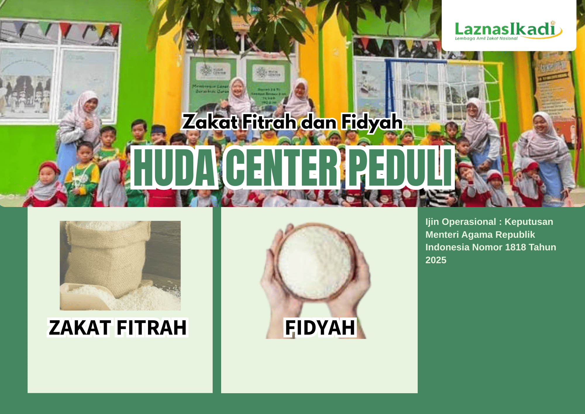 Zakat Fitrah dan Fidyah Huda Center Peduli