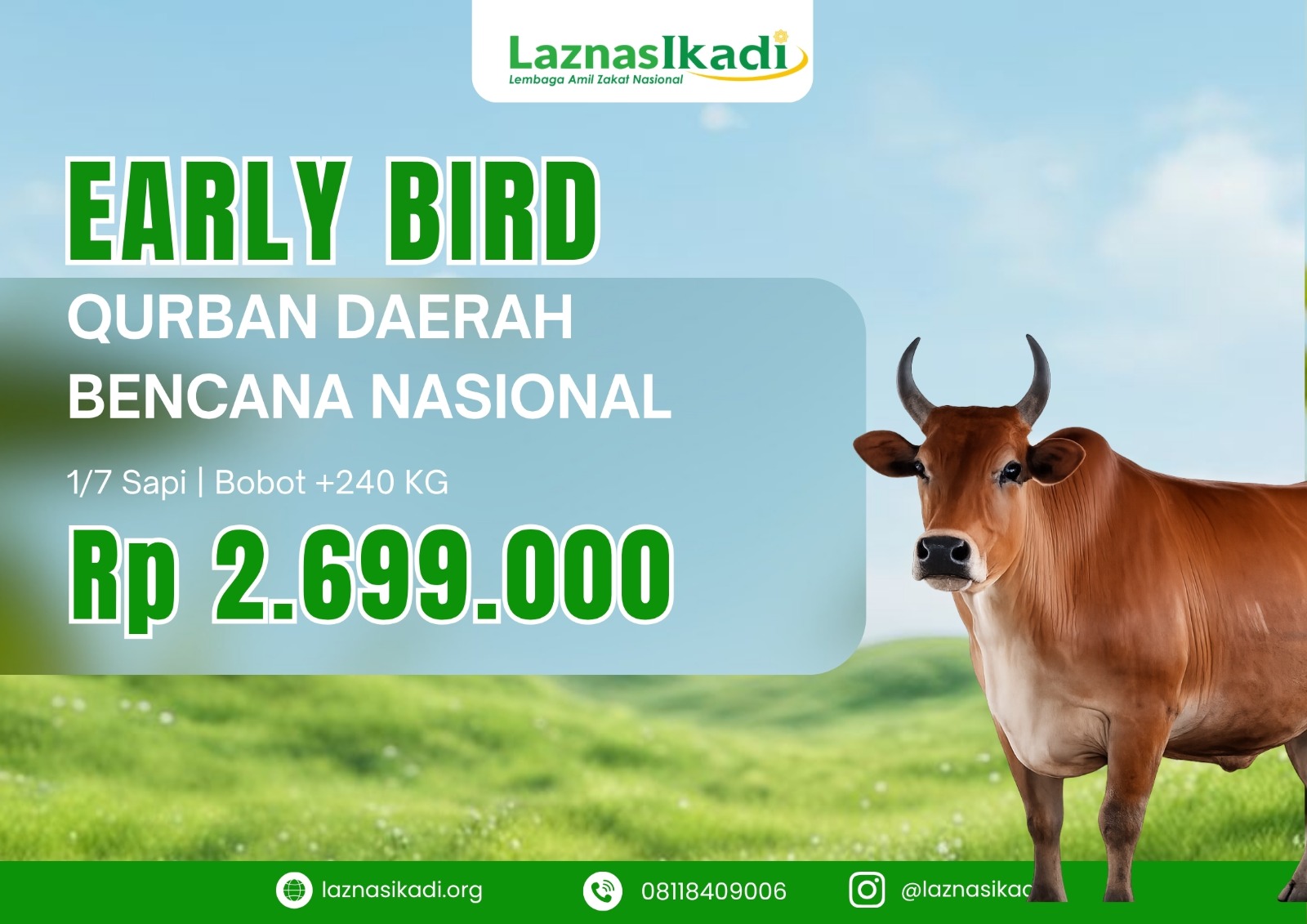 Qurban 1/7 Sapi di Daerah Bencana