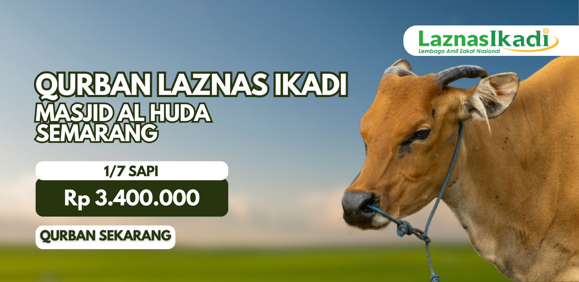 Smart Qurban: Qurban 1/7 Sapi bersama Masjid Al Huda Semarang