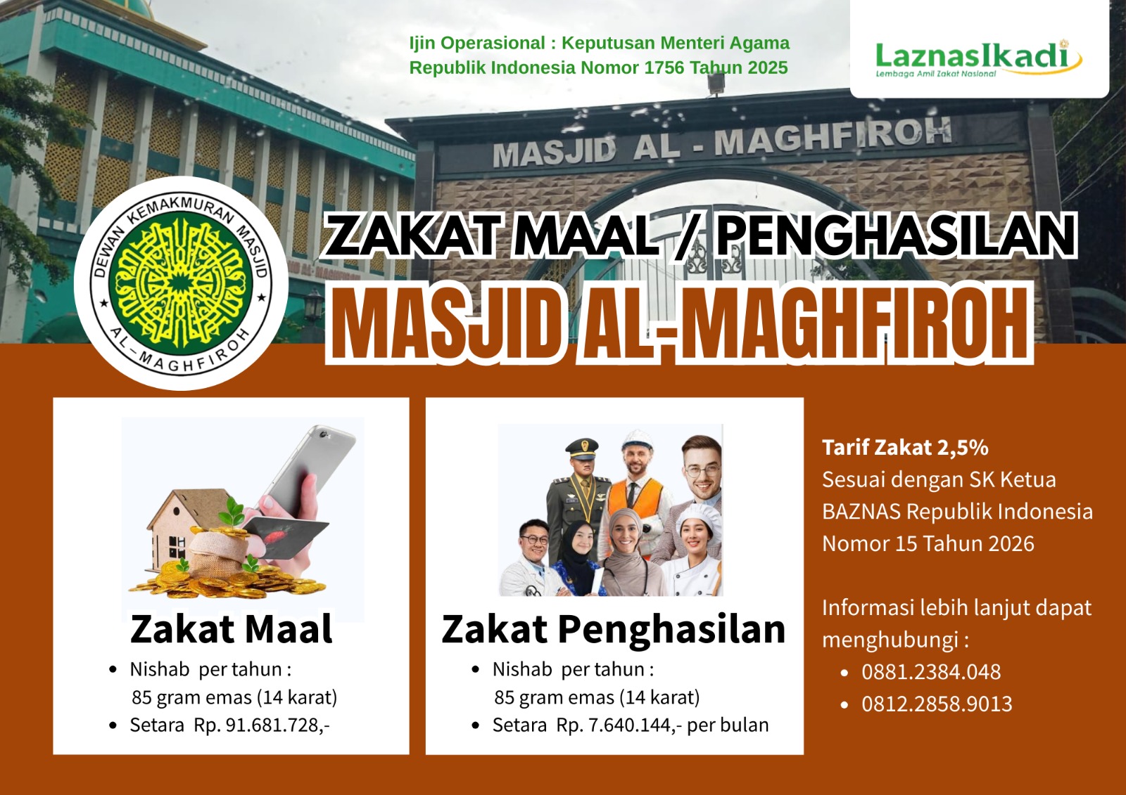 Zakat Maal/Penghasilan Masjid Al Maghfiroh