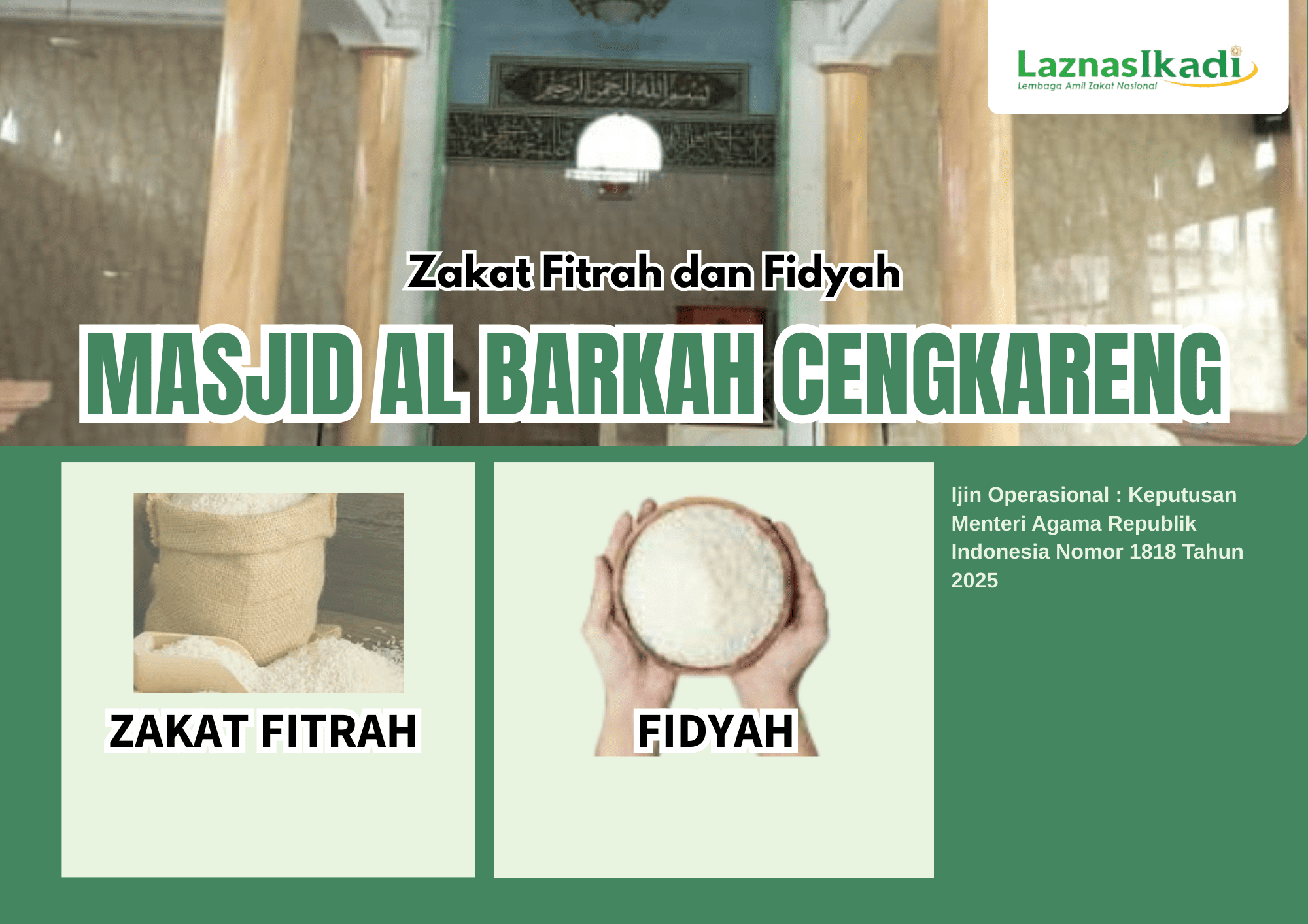 Zakat Fitrah dan Fidyah Masjid Al Barkah