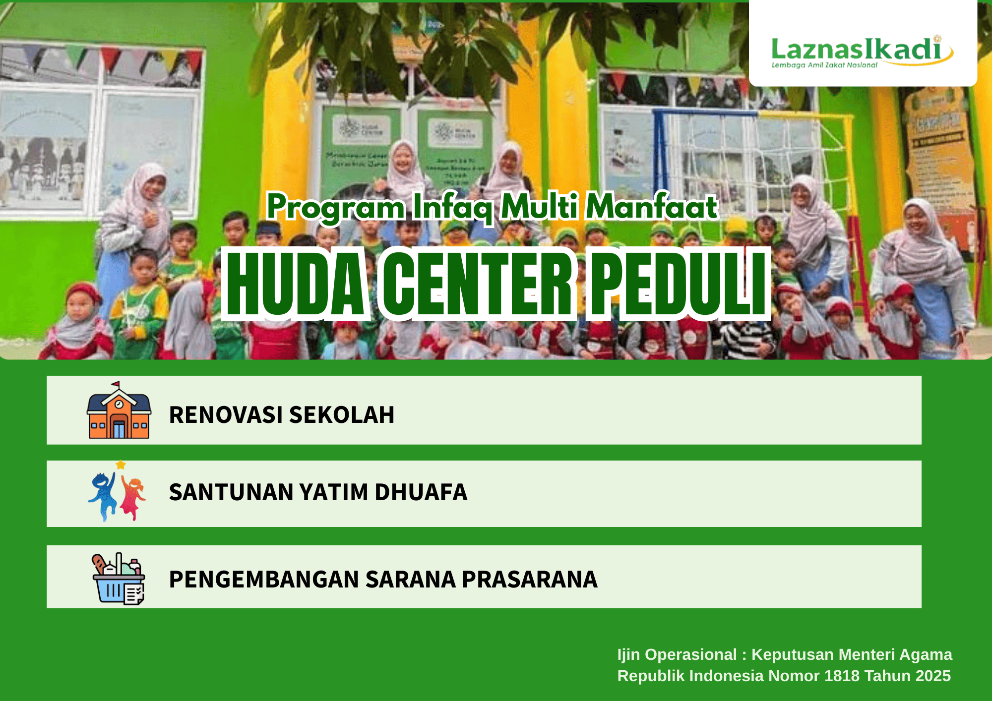 Infaq Multi Manfaat Huda Center Peduli